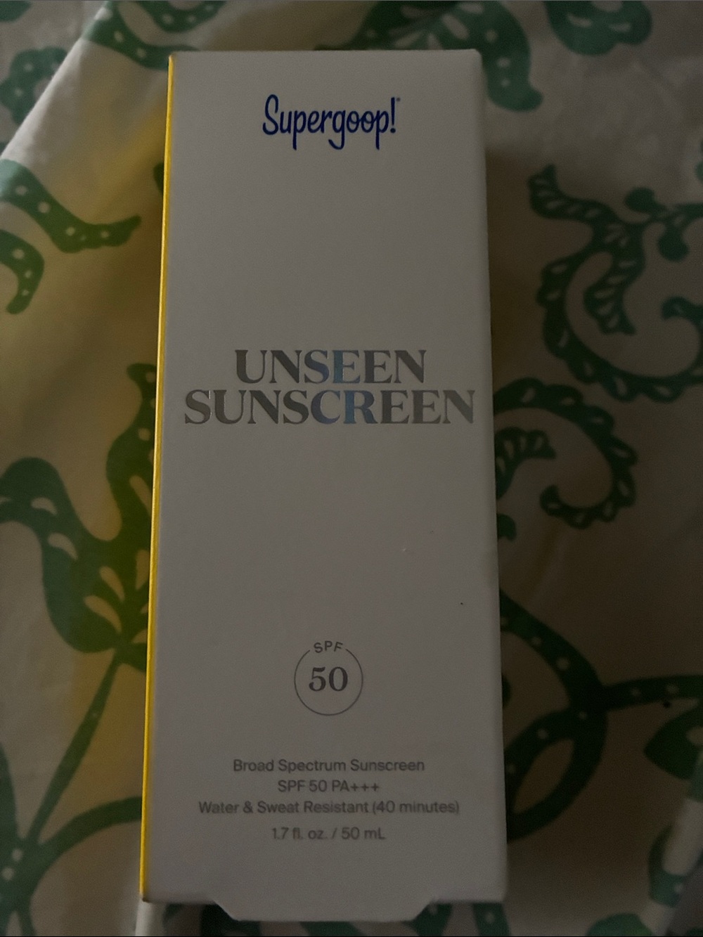 Supergoop! Unseen Sunscreen SPF 50 - White with Yellow Trim